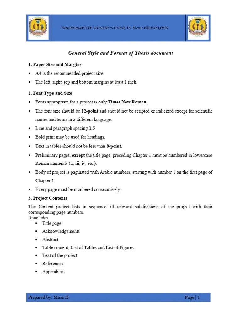 Thesis Format | PDF | Thesis | Written Communication