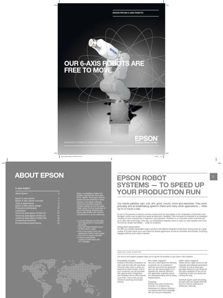 Epson 6axis Robots | PDF | Robot | Robotics