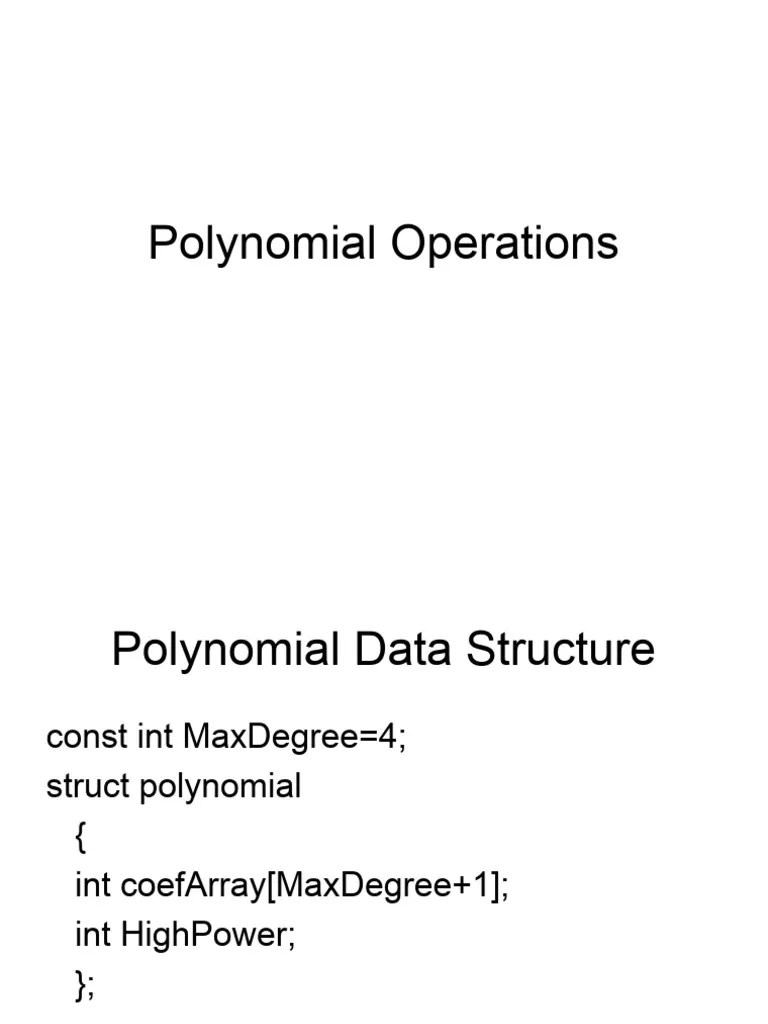 Polynomial Operations | PDF | Computer Programming | Software Engineering
