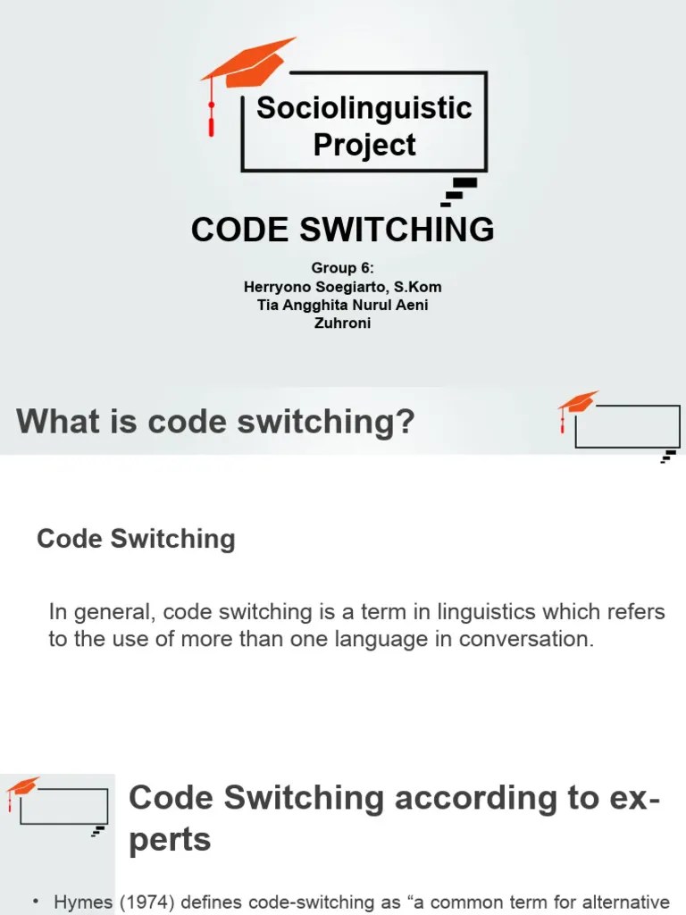 Sociolinguistic Code Switching | PDF | Language Mechanics | Human ...