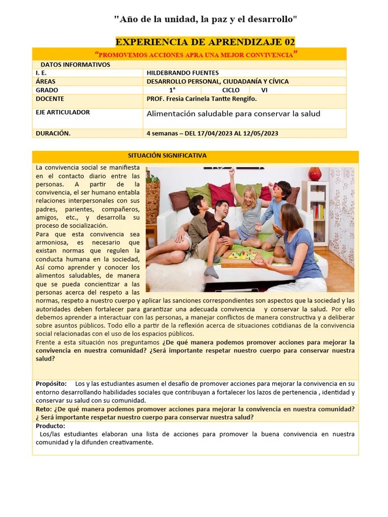 1º Unidad Didactica N 2 Pdf Aprendizaje Evaluación