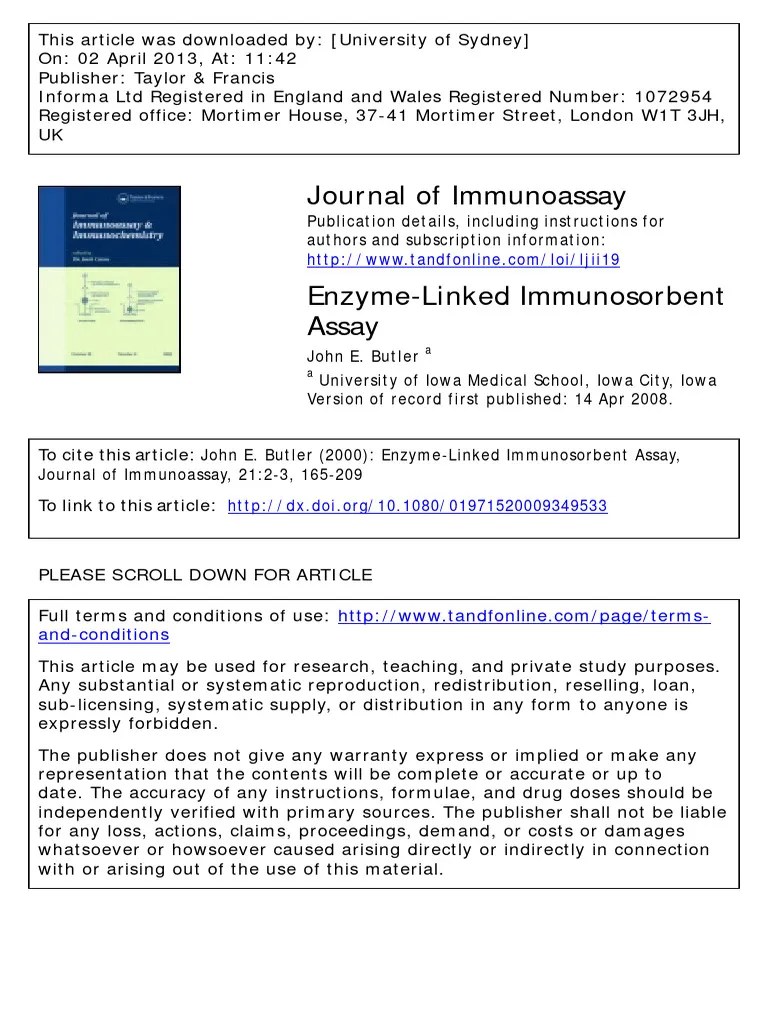 Enzyme-Linked Immunosorbent2000 | PDF | Elisa | Immunoassay