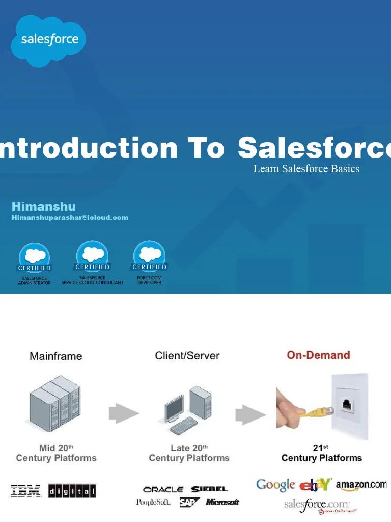 Introduction To Salesforce | PDF | Customer Relationship Management ...