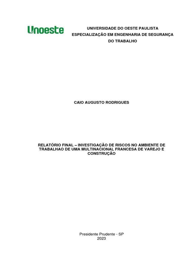 Projeto Em Engenharia De Seguran A Do Trabalho Pdf Fator De Risco - Gradient Arts - Modern Desktop Collection