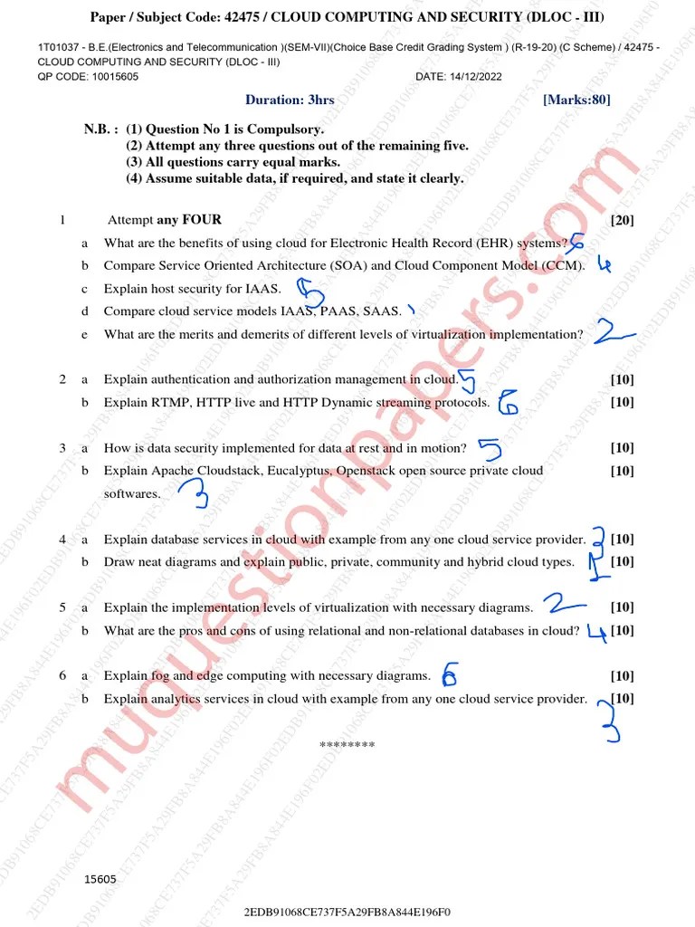 Be - Electronics And Telecommunication - Semester 7 - 2022 - December ...