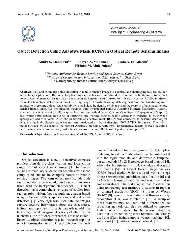 Object Detection Using Adaptive Mask RCNN | PDF | Deep Learning ...