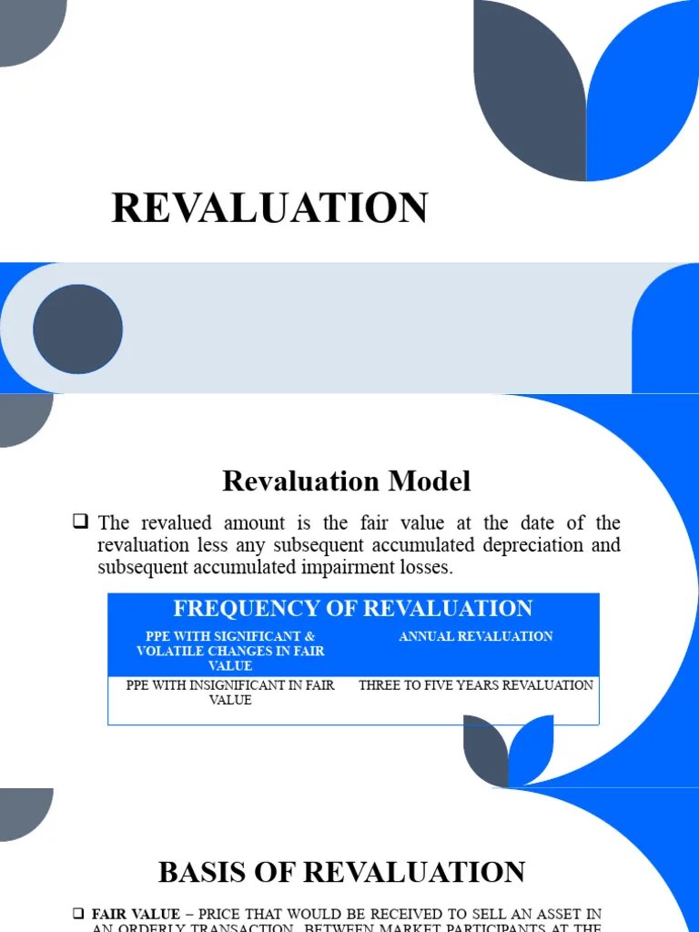 REVALUATION | PDF | Depreciation | Fair Value
