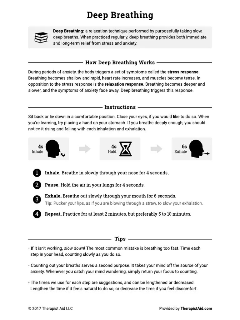 Deep Breathing Exercise | PDF