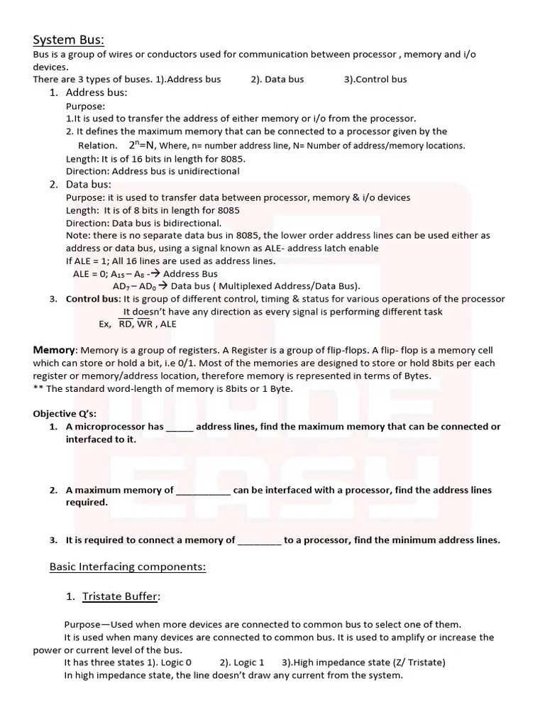 Architecture 8085 Notes | PDF | Assembly Language | Central Processing Unit