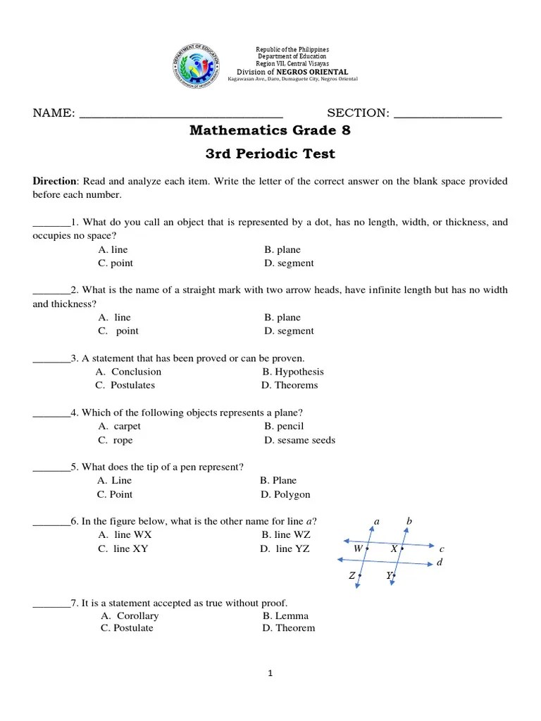 Q3 - Gr8 Math | Download Free PDF | Euclidean Geometry | Geometry