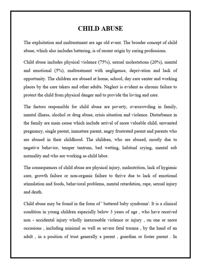 Child Abuse | PDF | Child Abuse | Violence