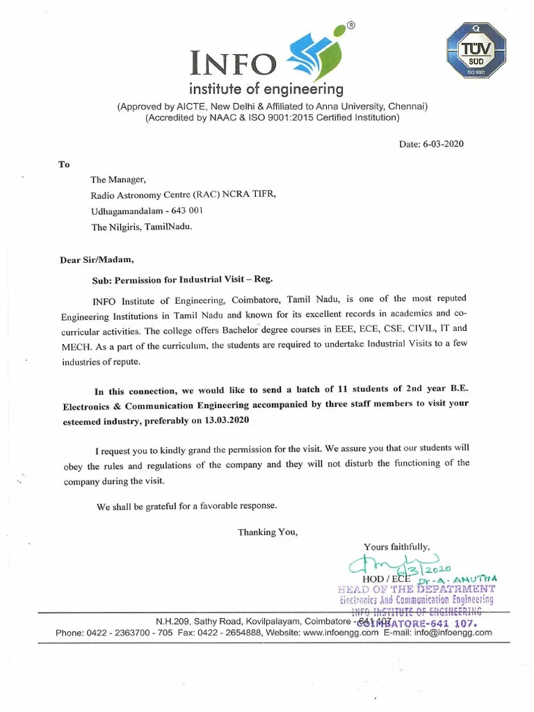 Industrial Visit Pdf