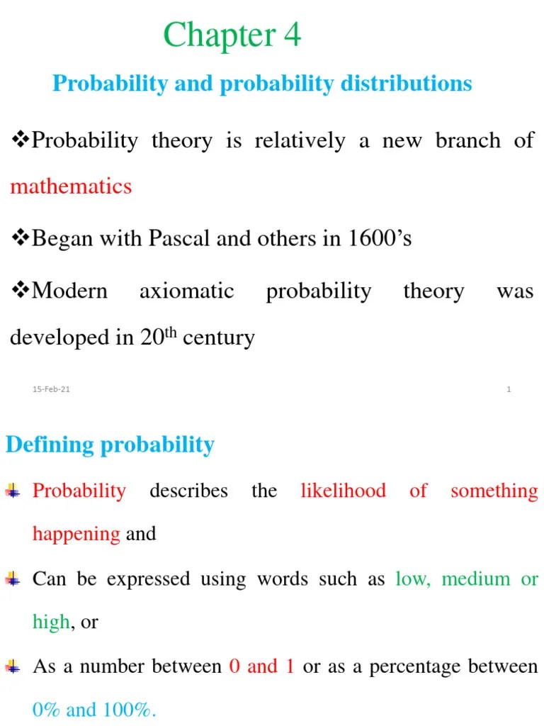 Probability And Probability Distribution | Download Free PDF ...