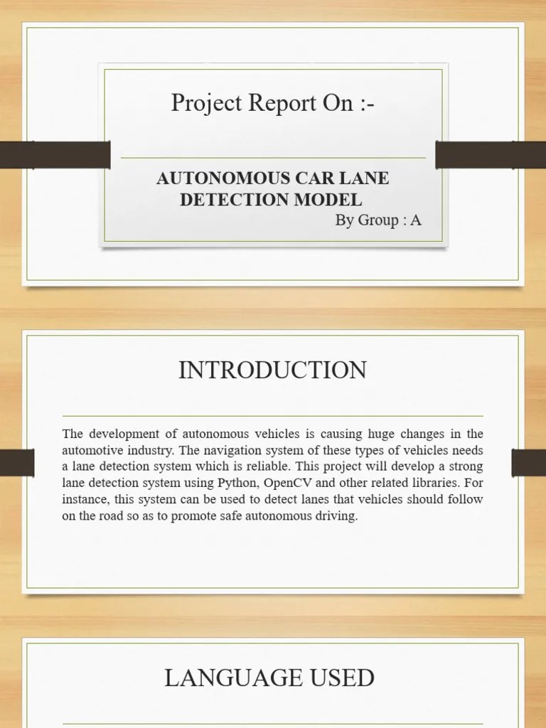 Autonomous Car Lane Detection Model | PDF | Computer Vision | Applied ...