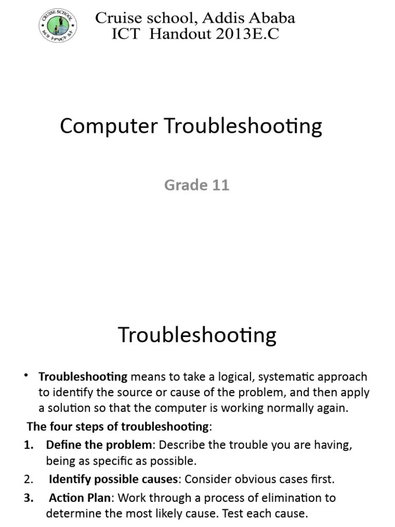 Grade 11 ICT | PDF | Troubleshooting | Spyware