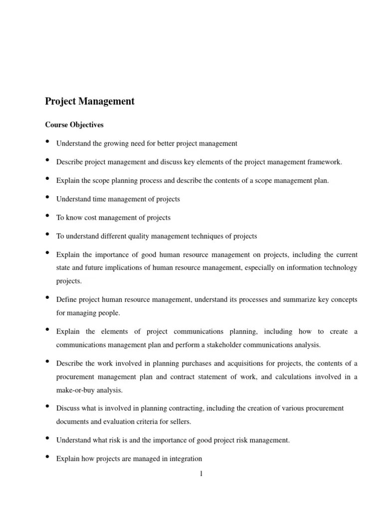 Project Management PPT Word (1) | PDF | Net Present Value | Project Management