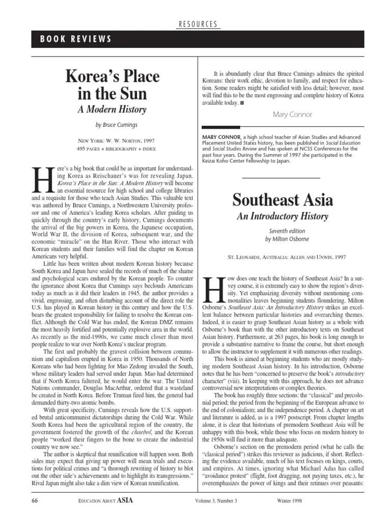 Southeast Asia An Introductory History | PDF | Korea | Asia