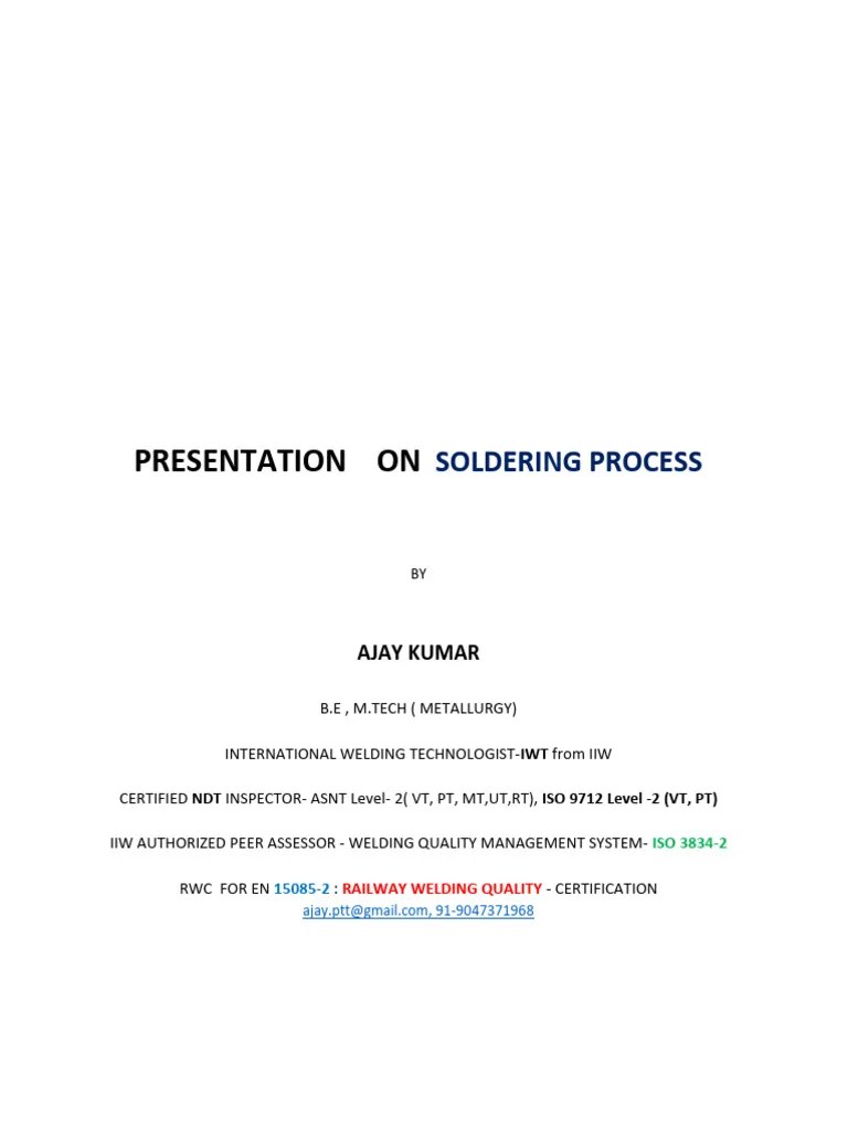 About Soldering | PDF | Soldering | Construction