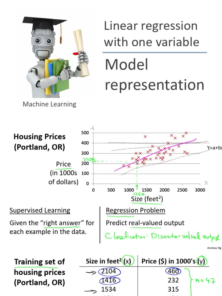 Linear Regression With One Variable | PDF | Regression Analysis ...