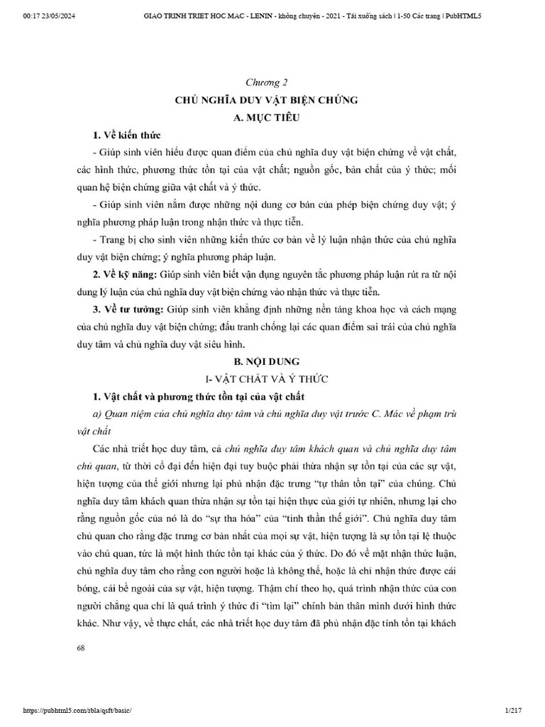 GIAO TRINH TRIET HOC MAC - LENIN - Không Chuyên - 2021 - Tải Xuống Sách - 1-50 Các Trang ...