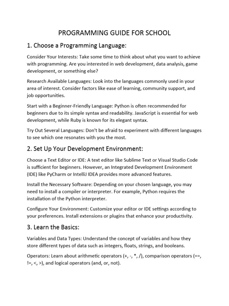 Programming Guide | PDF | Integrated Development Environment | Computer ...