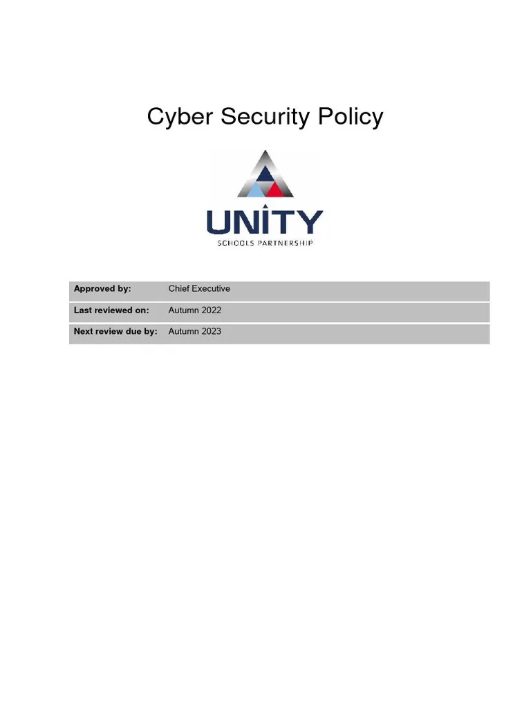 Cyber Security Policy | PDF | Security | Computer Security