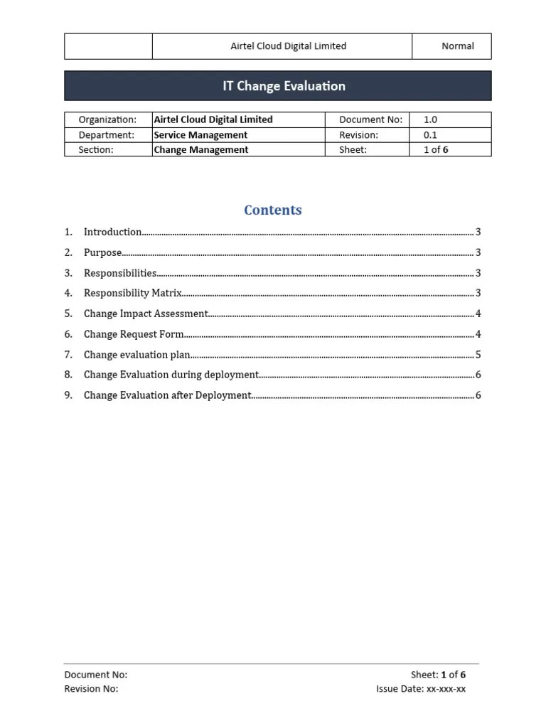 IT Change Evaluation | PDF | Life Cycle Assessment | Evaluation