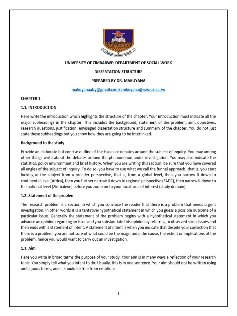 Dissertation Structure | PDF | Methodology | Quantitative Research