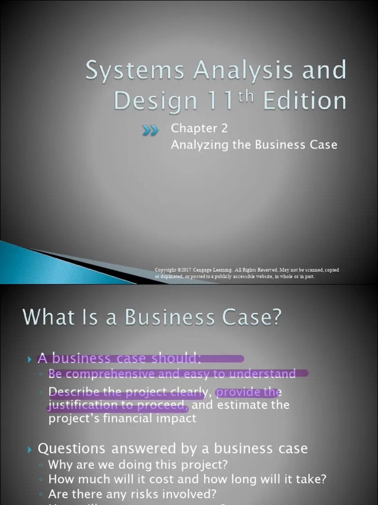 Chapter 2-3 - Analyzing The Business Case+Introduction To Project Management - 1.2 | Download ...