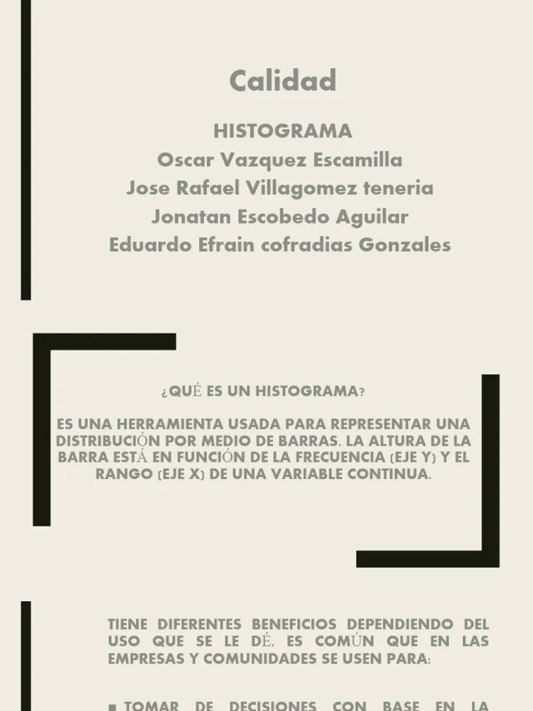 Calidad Histograma | PDF