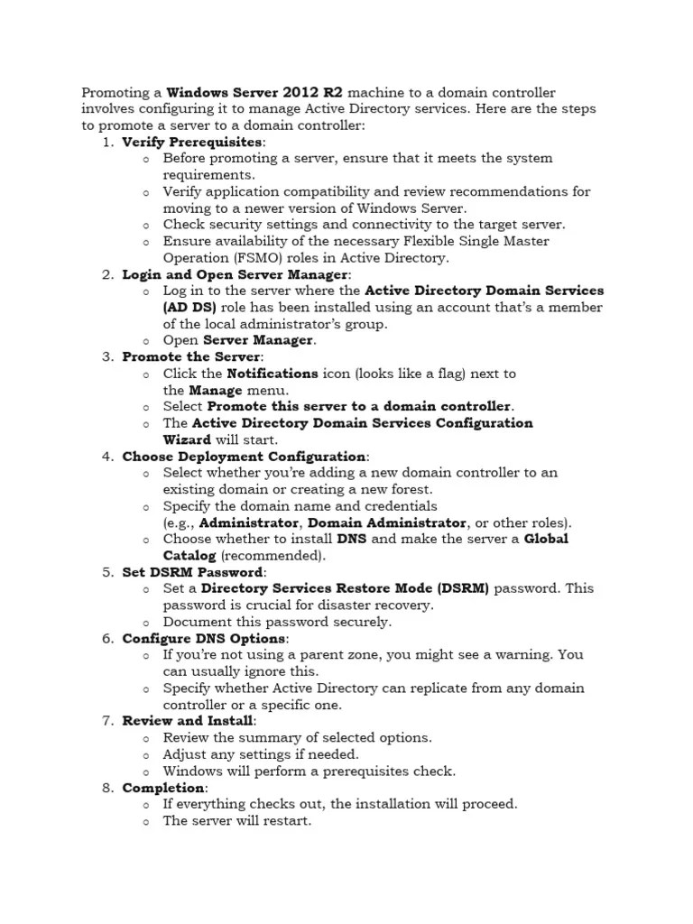 Promoting A Domain Controller | Download Free PDF | Active Directory ...