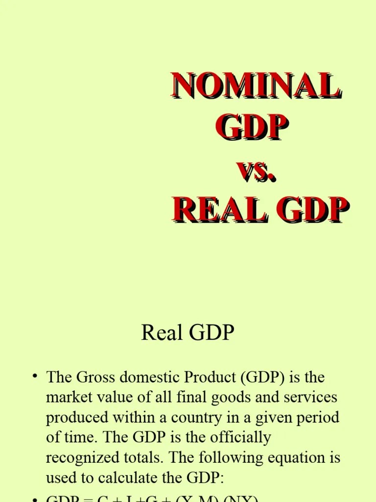 Nominal GDP Vs Real GDP | PDF | Gross Domestic Product | Inflation