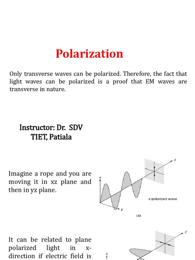 Polarization | PDF | Polarization (Waves) | Optics