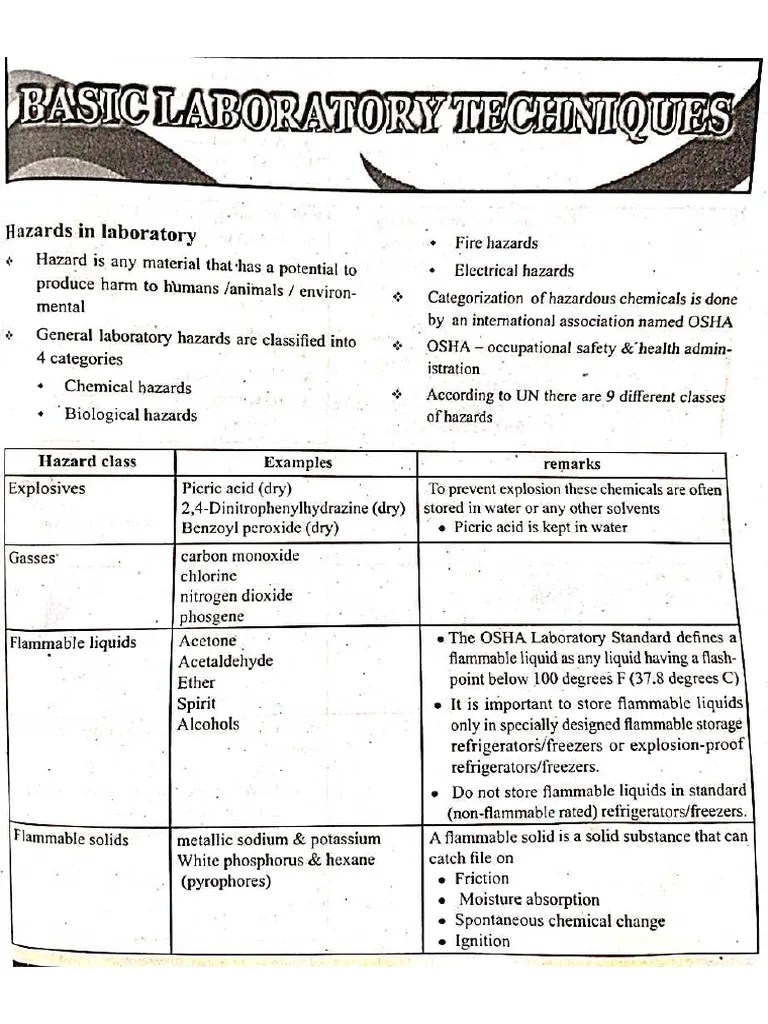 Basic Laboratory Techniques-mlt Module -1 | PDF
