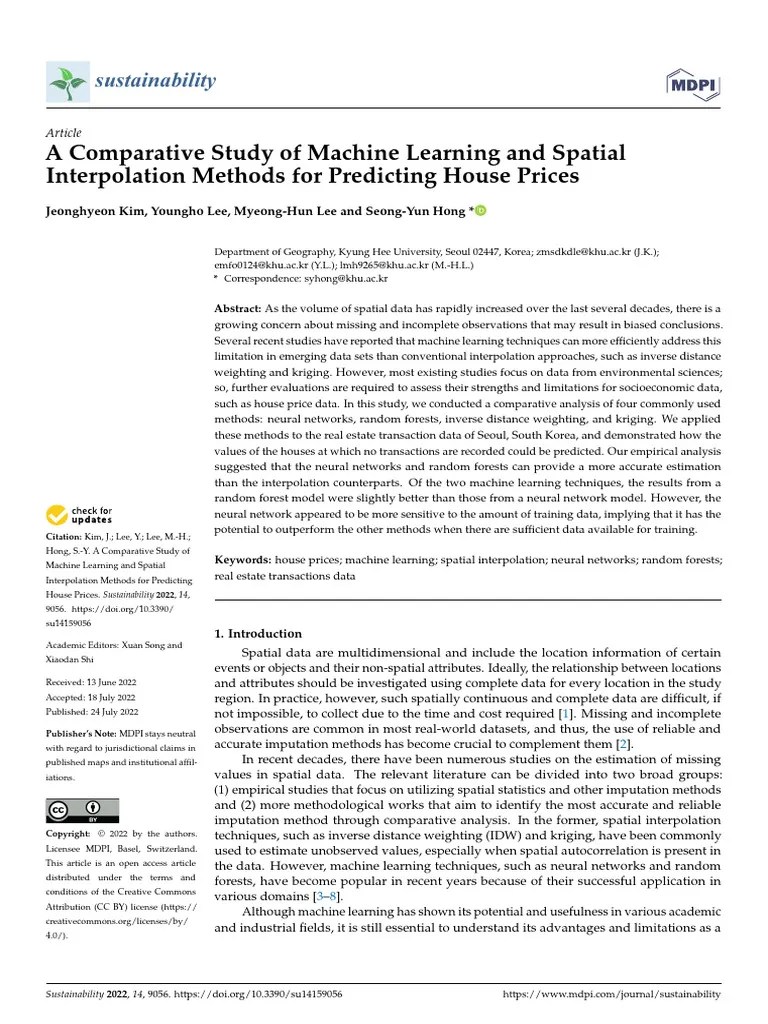 A Comparative Study Of Machine Learning And Spatial Interpolation ...