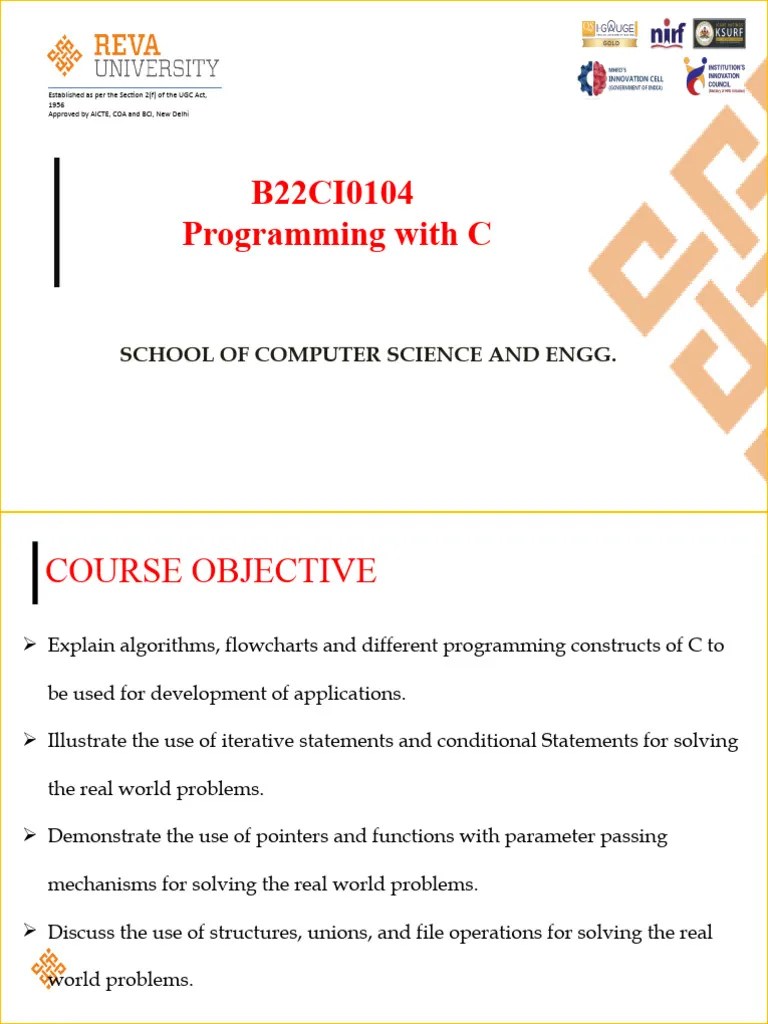 C Programming - Unit 1 Final | PDF | Data Type | Variable (Computer ...