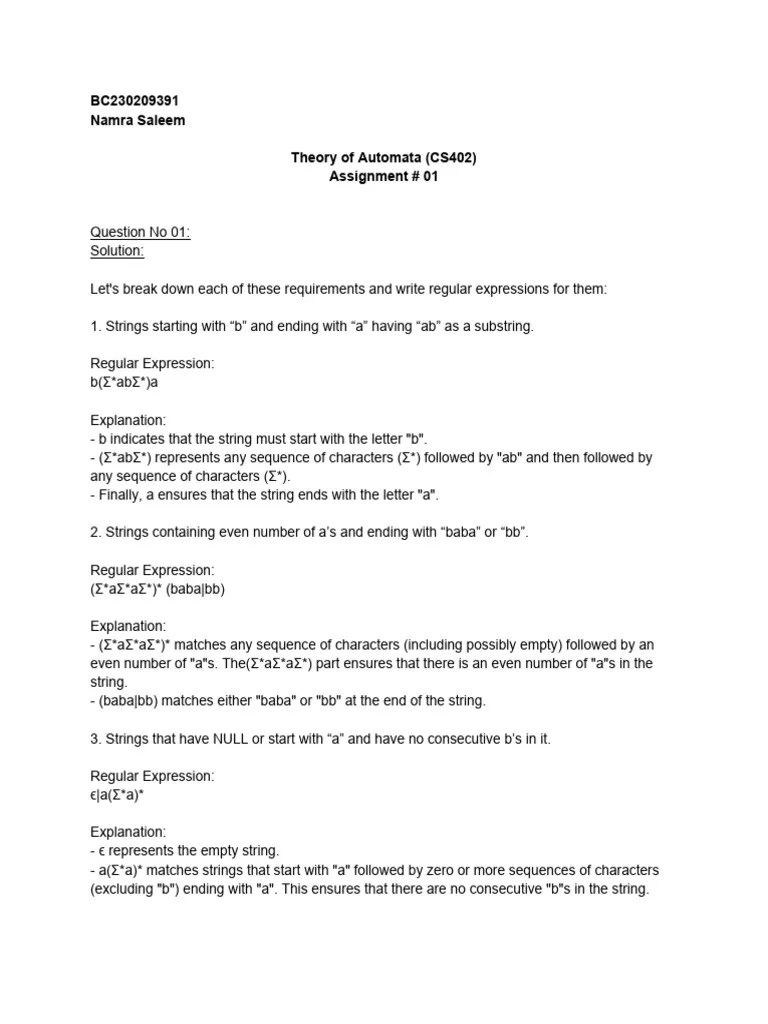 BC230209391 (CS402) Assignment # 01 | PDF