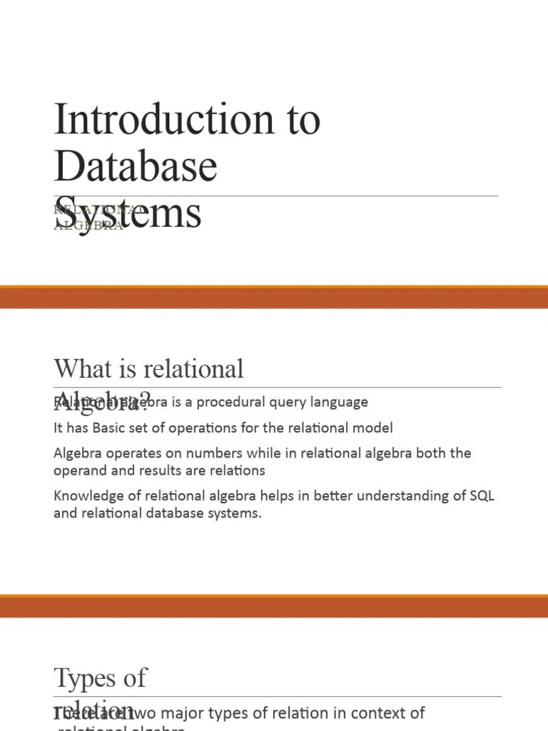 Relational Algebra 1 | PDF | Relational Model | Relational Database