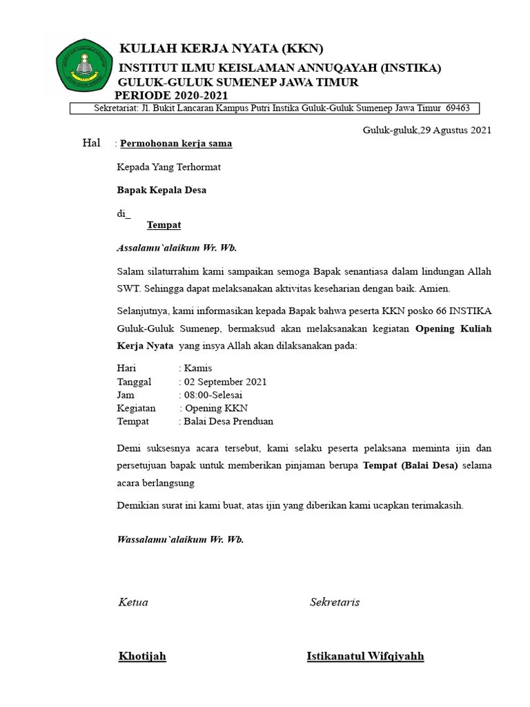 Surat Permohonan | PDF