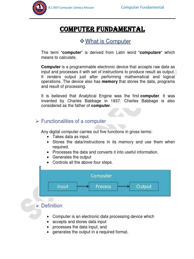 Fundamental | PDF | Computer Data Storage | Random Access Memory
