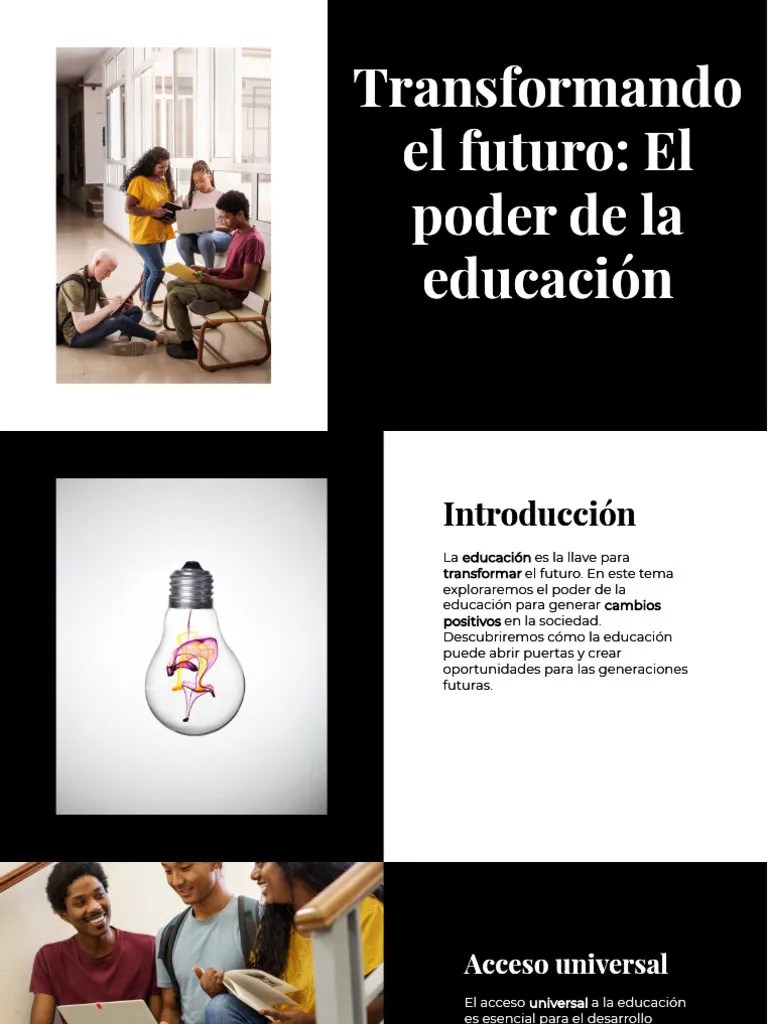 Transformando El Futuro El Poder De La Educacion | PDF