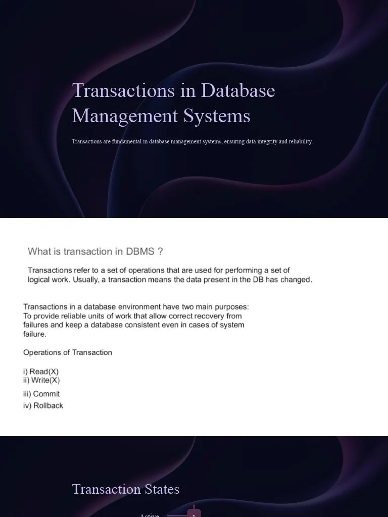 DBMSPPT | PDF | Database Transaction | Databases