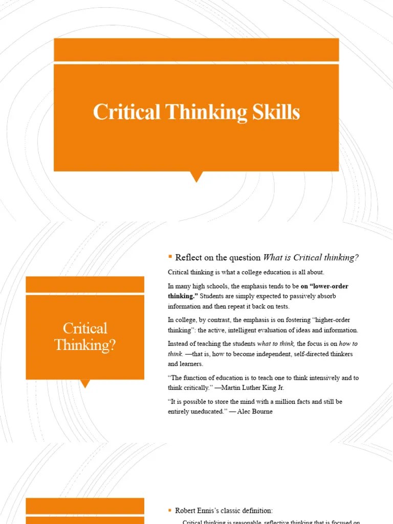 2 - Critical Thinking 1 | PDF | Inference | Deductive Reasoning