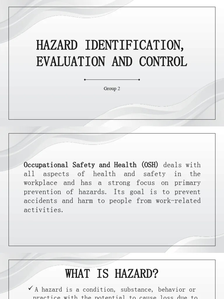 Hazard Identification Evaluation And Control | Download Free PDF | Hazards | Occupational Safety ...