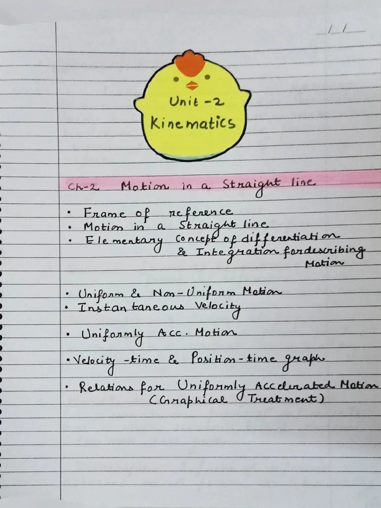 Motion In A Straight Line | PDF