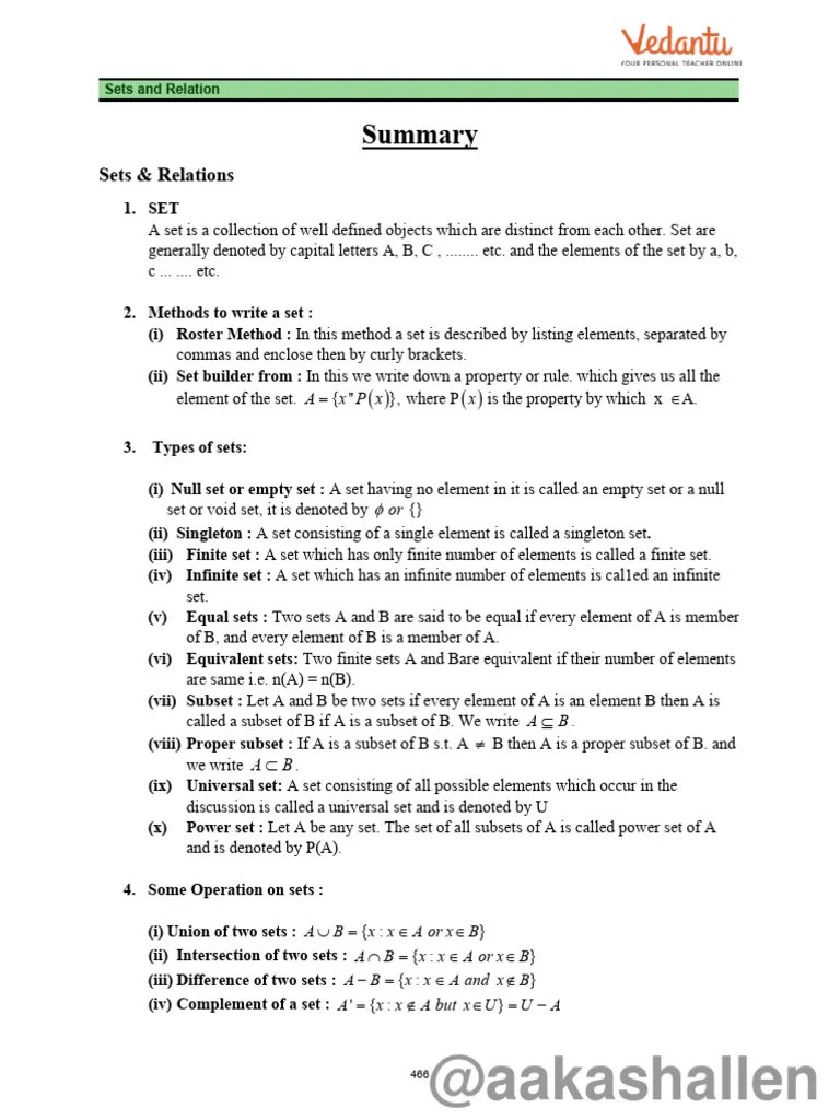 21-Sets And Relation | PDF | Set (Mathematics) | Abstract Algebra