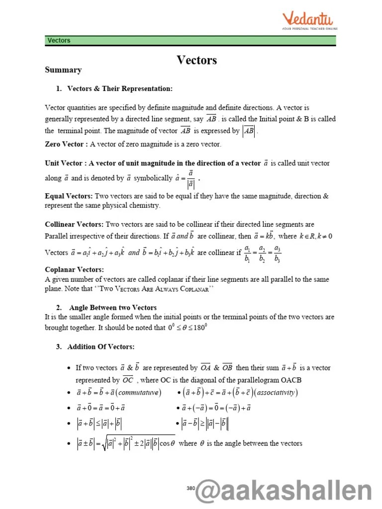 16 Vectors | PDF | Euclidean Vector | Line (Geometry)