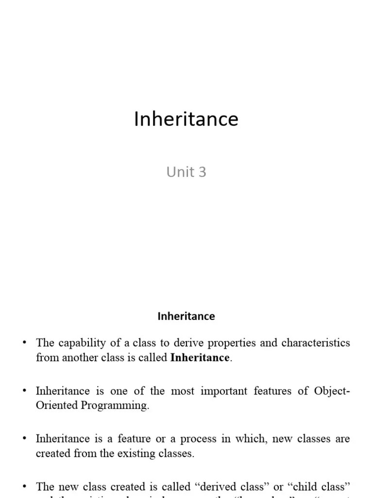 Awp Unit 1 Pdf Class Computer Programming Inheritance Object - Artistic HD Space Pictures | Free Download