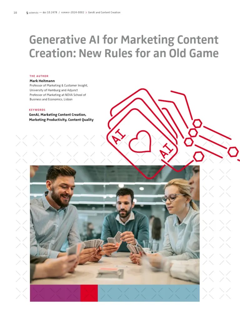 Generative AI For Marketing Content Creation New Rules For An Old Game ...