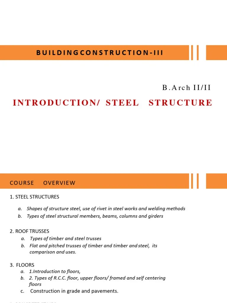 01 - Steel Structures | PDF | Construction | Welding